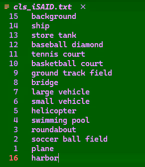 iSAID categories